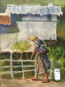 To Market, To Market, Watercolor by Mary Duda, 16in x 12in, NFS (July 2020)