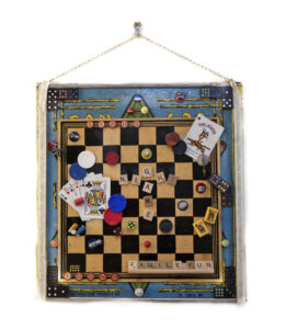 Game Night, Assemblage-Mixed Media by Joan Powell, $300 (Aug. 2020-Jan. 2021 CBTC)