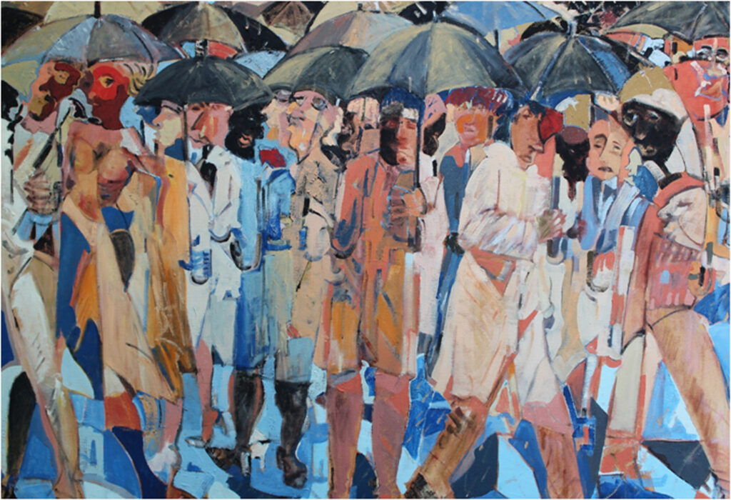 FIRST PLACE: Inclement Weather, Oil by Melchus Davis, 26in x 38in, $2244 (August 2020)