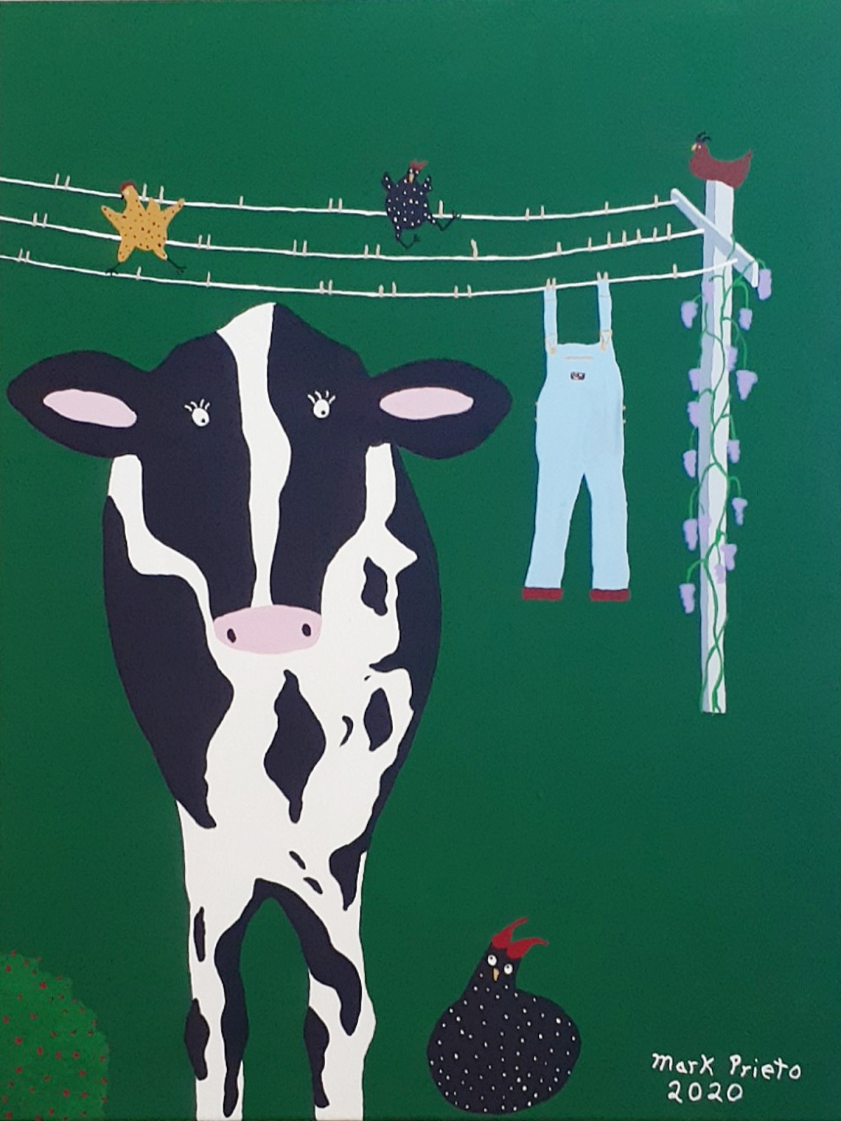 Cow with Overalls, work by Mark Prieto (MG: December 2020)
