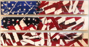 Folded Flags, Screenprint, Maple, White Pickle Stain, Screenprint Lacquer by Alicia Dietz  (November 2015)