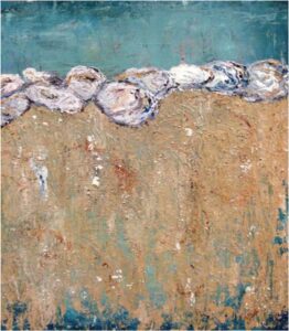 Oysters Just Waiting, Mixed Media by Bev Bley  (April 2015)