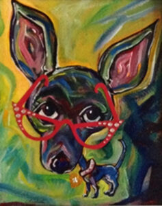 Eye Chihuahua No. 10, Mixed Media by Christine Leinbach (March 2015)