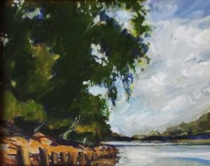 Rappahannock Wharf, Oil by Marcia Chaves  (May 2015)