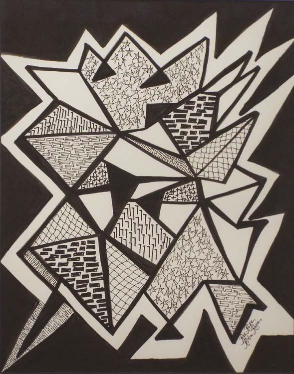 HONORABLE MENTION: High Energy, Ink on Paper by Rita Rose and Rae Rose (September 2015)