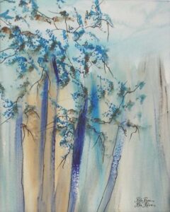 Tranquil, Acrylic and Ink on Paper by Rita Rose and Rae Rose  (August 2015)