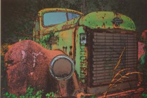 International Rust Bucket, Digitally Manipulated Photograph by Lee Cochrane, 12in x 18in, NFS (April 2021)