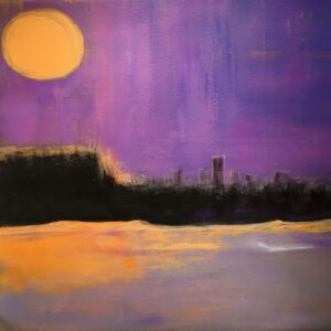 Moonglow, Acrylic by Barbara Taylor Hall, 21in x 21in, $500 (July 2021)