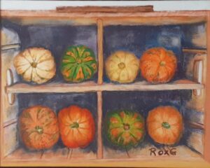 Fall Display, Pastel by Roxana Genovese, 8in x 10in, $300 (September 2021)