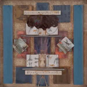 Flesh & Bone, Collage by Kerry McAleer-Keele, 14.5in x 14.5in, $475r (September 2021)