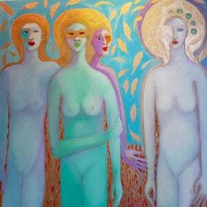 Faith is the Key, Oil on Canvas by Joan Limbrick, 36in x 36in, $3200 (October 2021)