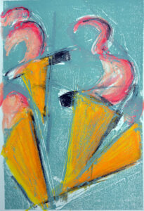 Twisted Creme III, Monotype by David Lovegrove, 12in x 8in, $200 (October 2021)