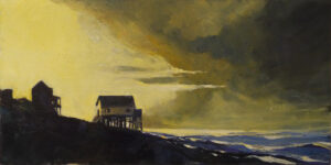Ghost Cottage at E. Seagull, Oil by Marcia Chaves, 12in x 24in, $425 (November 2021)
