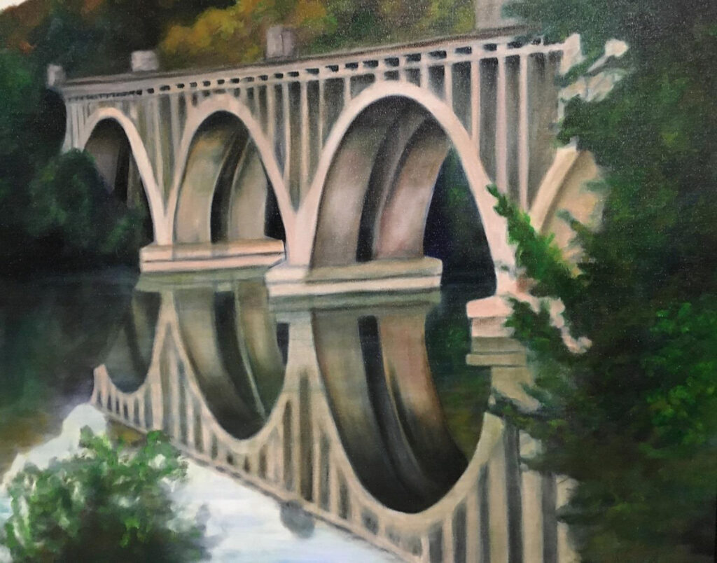 THIRD PLACE: Reflections, Oil by Denise Denecke, 22in x 28in, $700 (November 2021)