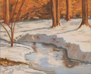 The Creek, Pastel by Roxana Genovese, 9in x 11in, $350 (Dec. 2021- Jan. 2022)