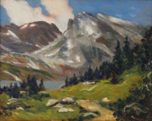 Approaching the Indian Peaks, Oil by Kate Dervin, 8in x 10in, NFS (March 2022)