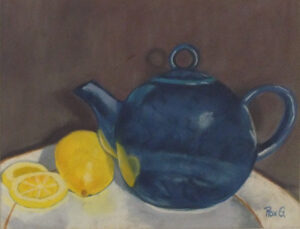 Teapot Series No. 3, Pastel by Roxana Genovese, 8in x 10.5in, NFS (April 2022)