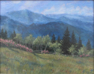 Spring in the Blue Ridge Mountains, Acrylic by William Mann, 11in x 14in, $125 (June 2022)