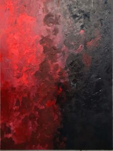 Melancholy II, Acrylic on Canvas by Jane C. Porcheddu, 40in x 30in, $300 (July 2022)