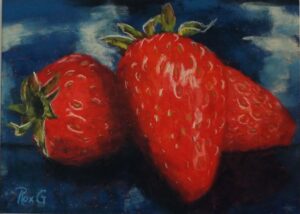 Summer's Jewels, Pastel by Roxana Genovese, 7.5in x 10.5in, $225 (July 2022)
