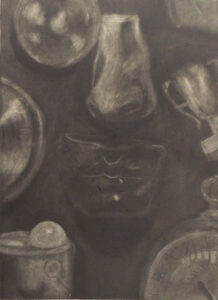 I See Something, Reductive Charcoal by Rachel M. Nolan, 22in x 16in, NFS (August 2022)