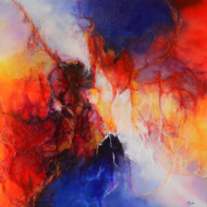 The Gathering, Mixed Media by Bev Ulrich, 36in x 36in, $799 (October 2022)