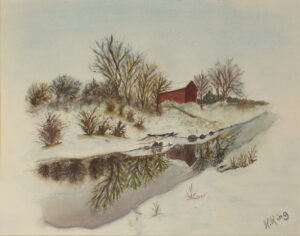 Almost Heaven, West Virginia, Watercolor by Kathleen King Mullins, 12in x 16in, $300 (Dec. 2022 - Jan. 2023)