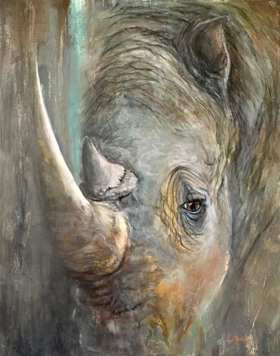 "The Beast (Rhino) by Laura Bruce